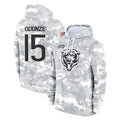 C.Bears #15 Rome Odunze Player Arctic Camo Salute to Service Pullover Hoodies Limited Jdoa Stitched Jerseys