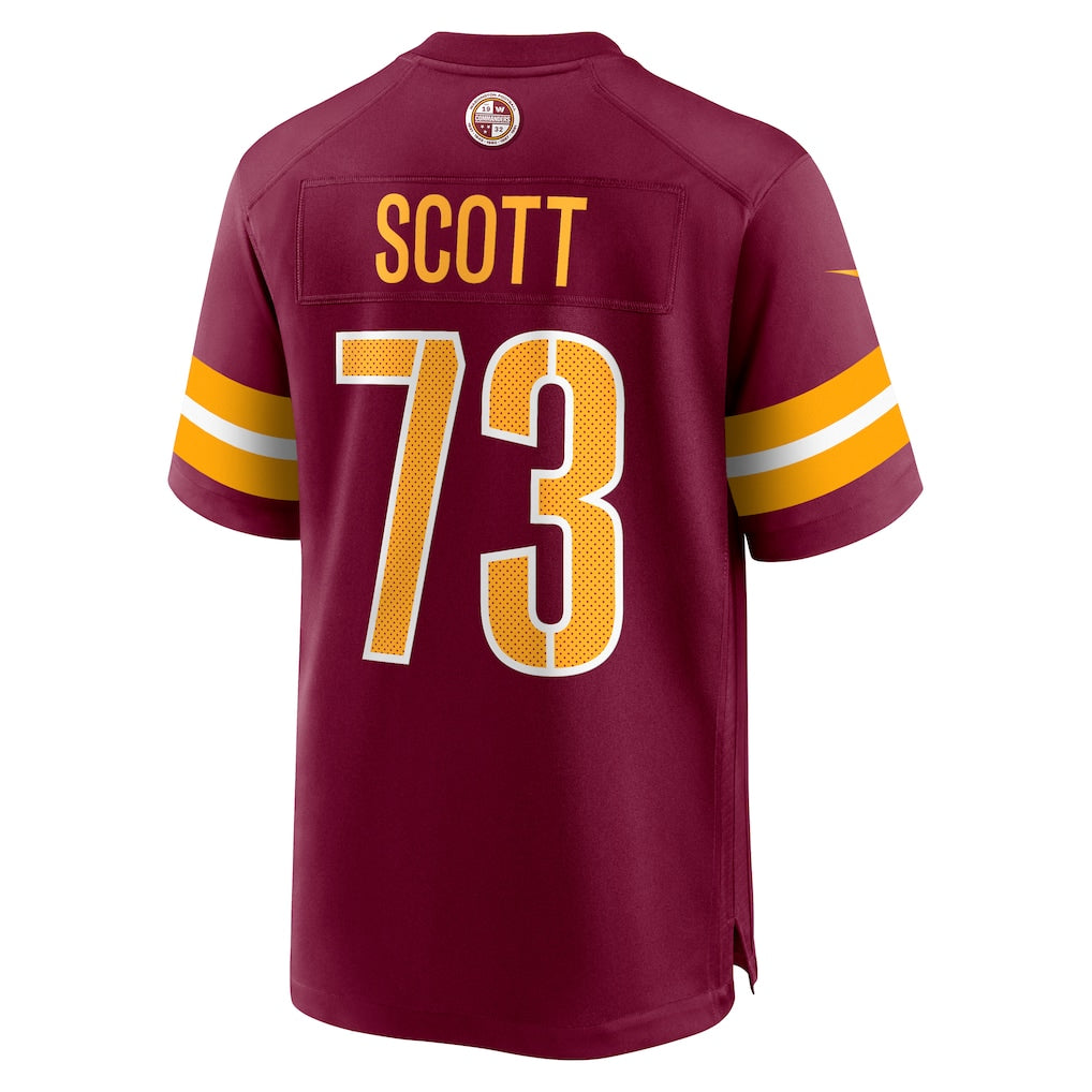 Jdoa W.Commanders #73 Trent Scott Burgundy Game Jersey