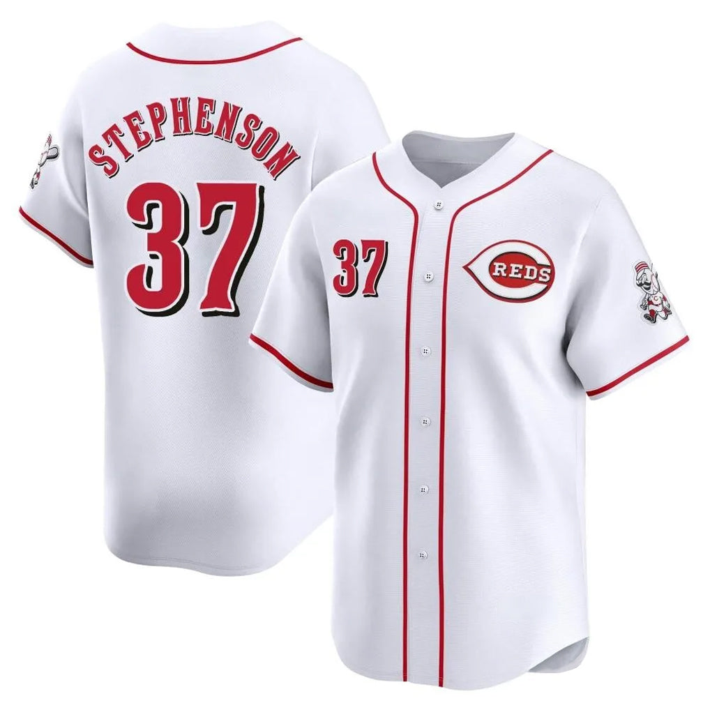 C.Reds #37 Tyler Stephenson Player White Home Limited Jdoa Stitched Jerseys