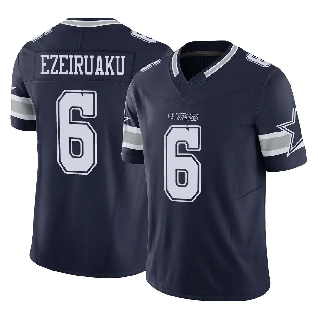 D.Cowboys #6 Donovan Ezeiruaku Player Navy Limited Vapor F.U.S.E. Home Game Jdoa Stitched Jerseys