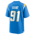 Jdoa LA.Chargers #91 Da'Shawn Hand Powder Blue Team Game Jersey