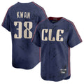 C.Guardians #38 Steven Kwan Player Navy City Connect Limited Home Jdoa Stitched Jerseys