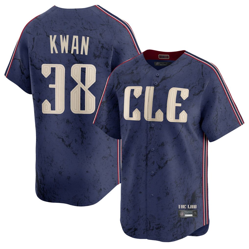 C.Guardians #38 Steven Kwan Player Navy City Connect Limited Home Jdoa Stitched Jerseys
