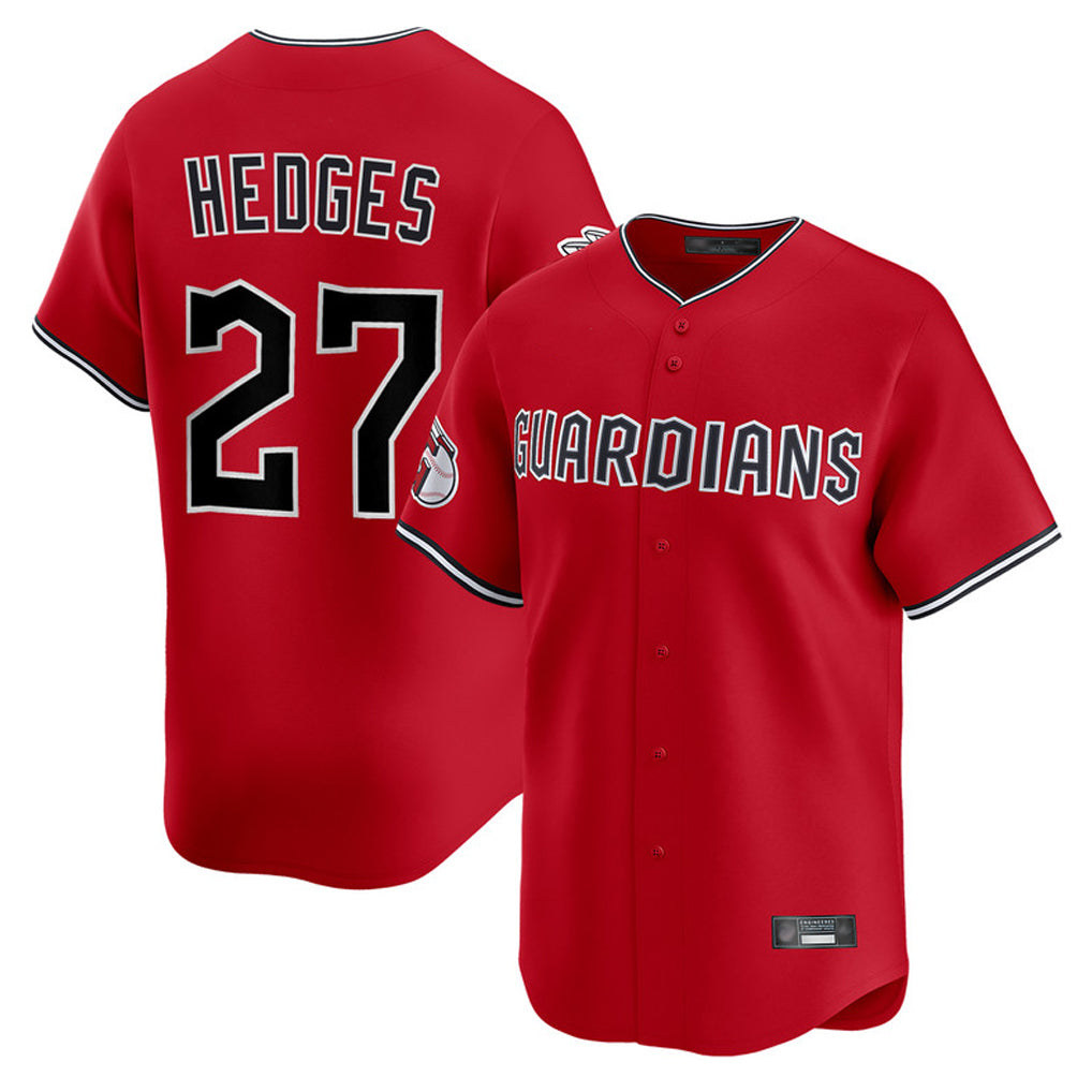 C.Guardians #27 Austin Hedges Player Red Limited Home Jdoa Stitched Jerseys