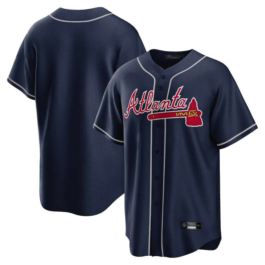 A.Braves ## Braves Blank Player Navy Home Game Jdoa Stitched Jerseys