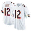 C.Bears #12 Devin Bush Player White Home Game Jdoa Stitched Jerseys