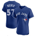 T.Blue Jays #57 Shane Bieber Player Royal Elite Home Limited Jdoa Stitched Jerseys