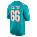 Jdoa M.Dolphins #66 Lester Cotton Sr. Aqua Home Game Player Jersey