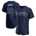 A.Braves #10 Chipper Jones Player Navy Alternate Limited Elite Home Game Jdoa Stitched Jerseys