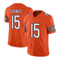C.Bears #15 Rome Odunze Player Orange Vapor F.U.S.E. Limited Home Game Jdoa Stitched Jerseys