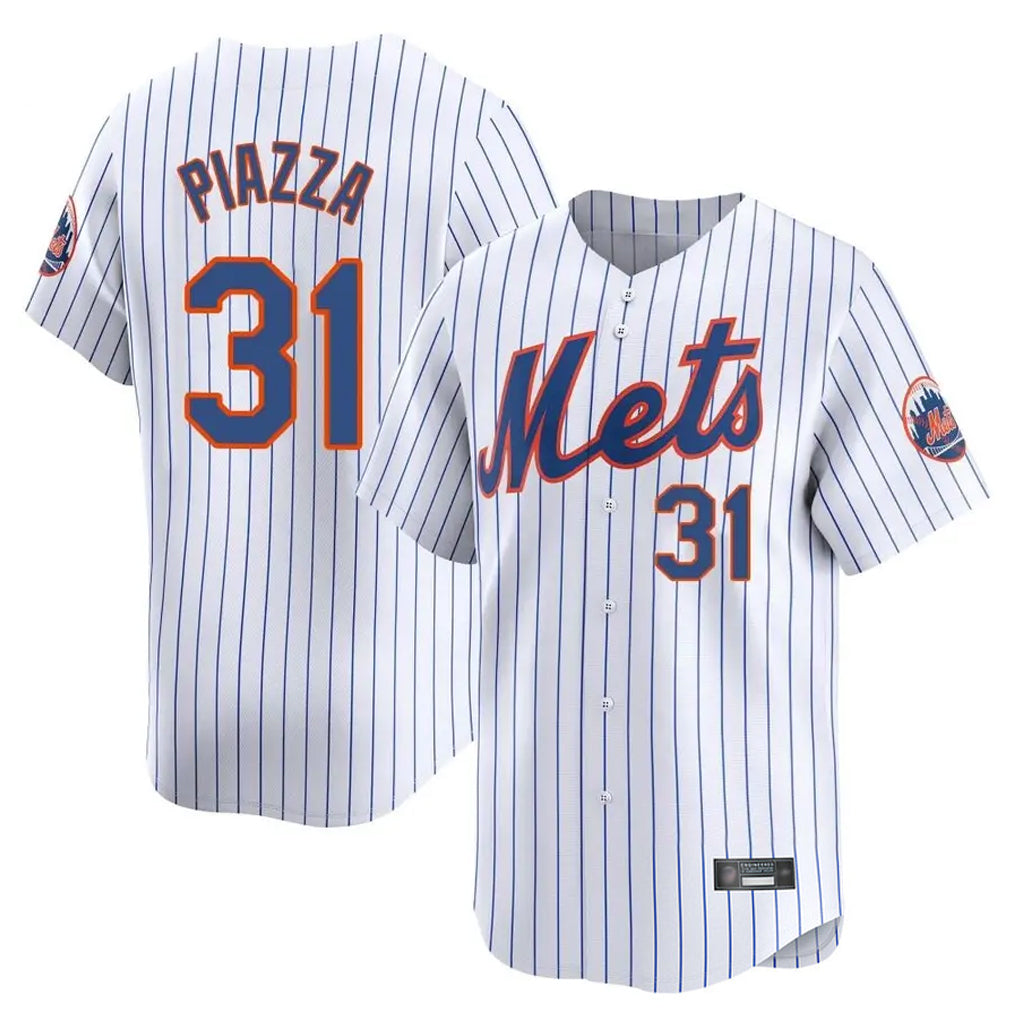 NY.Mets #31 Mike Piazza Player White Home Replica Jdoa Stitched Jerseys