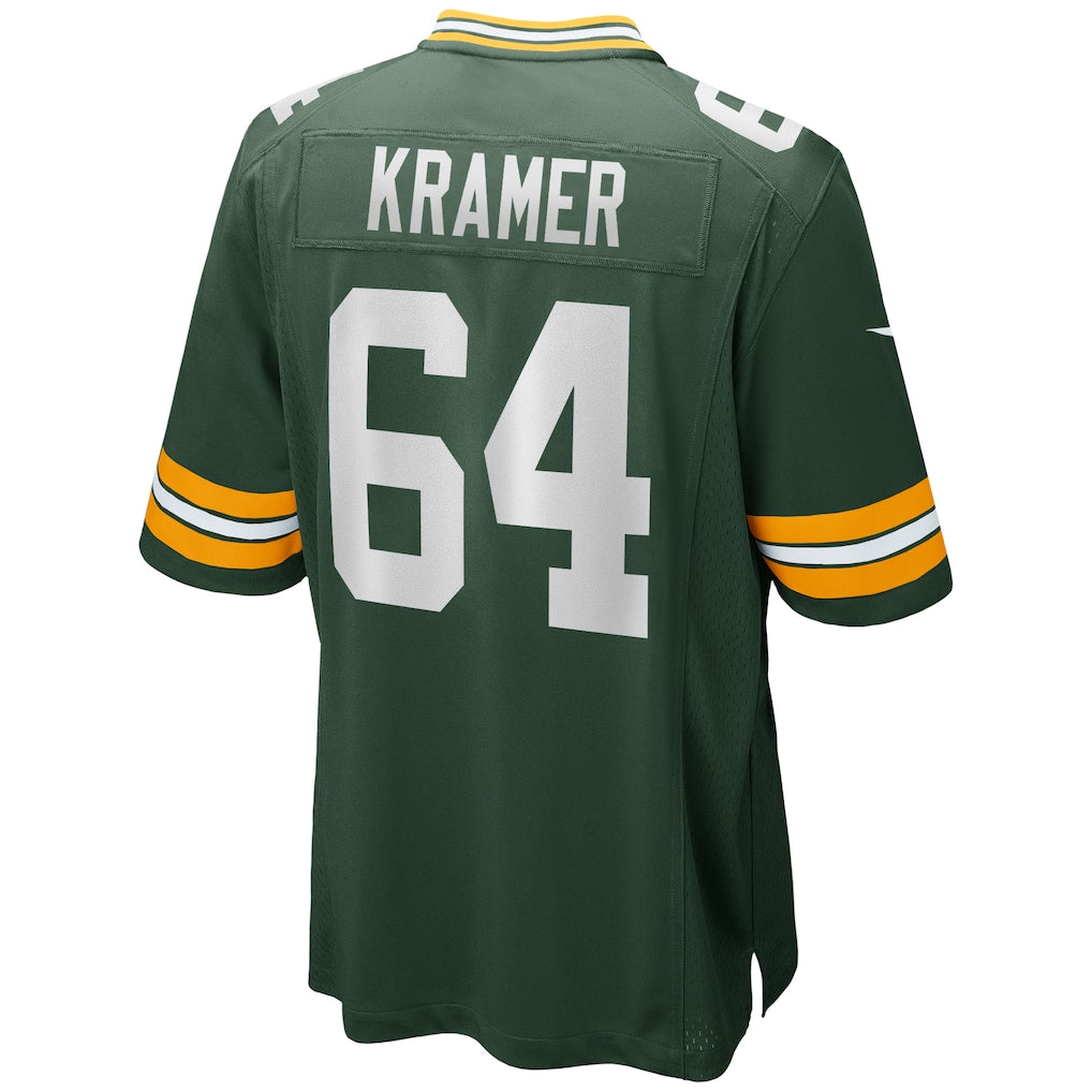 Jdoa GB.Packers #64 Jerry Kramer Green Team Retired Player Game Jersey