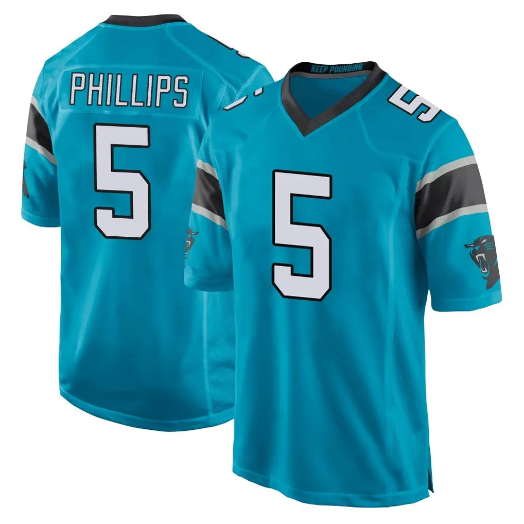 C.Panthers #5 Jaelan Phillips Player Blue Game Jdoa Stitched Jerseys