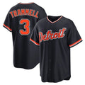 D.Tigers #3 Alan Trammell Player Navy Home Game Jdoa Stitched Jerseys