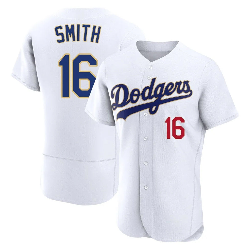 LA.Dodgers #16 Will Smith Player Gold White 2026 Collection Stadium Limited Elite Jdoa Stitched Jerseys