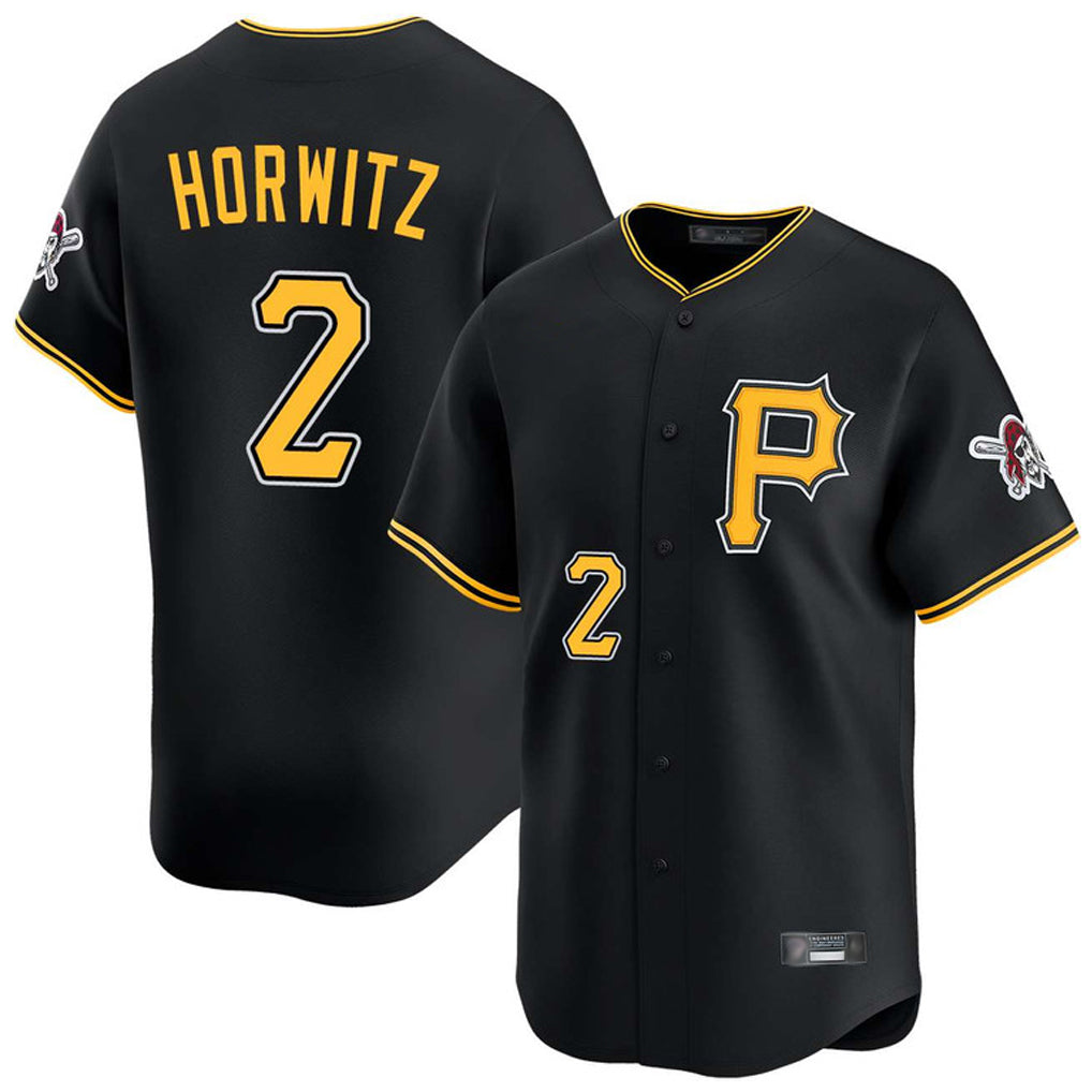 P.Pirates #2 Spencer Horwitz Player Black Alternate Limited Game Jdoa Stitched Jerseys