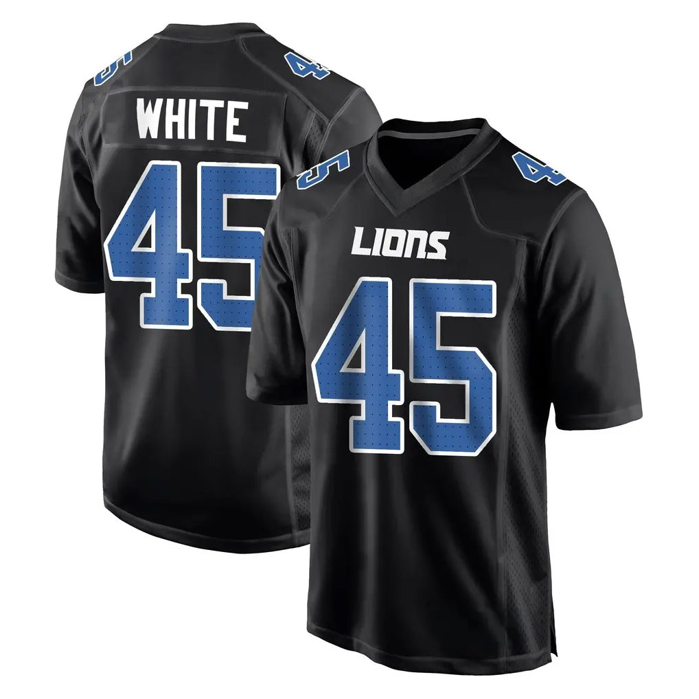D.Lions #45 Devin White Player Black Fashion Home Game Jdoa Stitched Jerseys