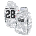 C.Browns #28 Emmanuel McNeil-Warren Player Arctic Camo Salute to Service Hoodies Limited Game Jdoa Stitched Jerseys