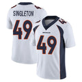 D.Broncos #49 Alex Singleton Player White Vapor Untouchable Limited Home Game Jdoa Stitched Jerseys