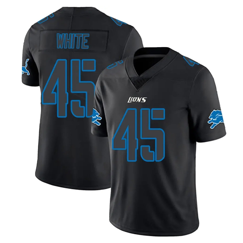 D.Lions #45 Devin White Player Black Impact Limited Home Game Jdoa Stitched Jerseys
