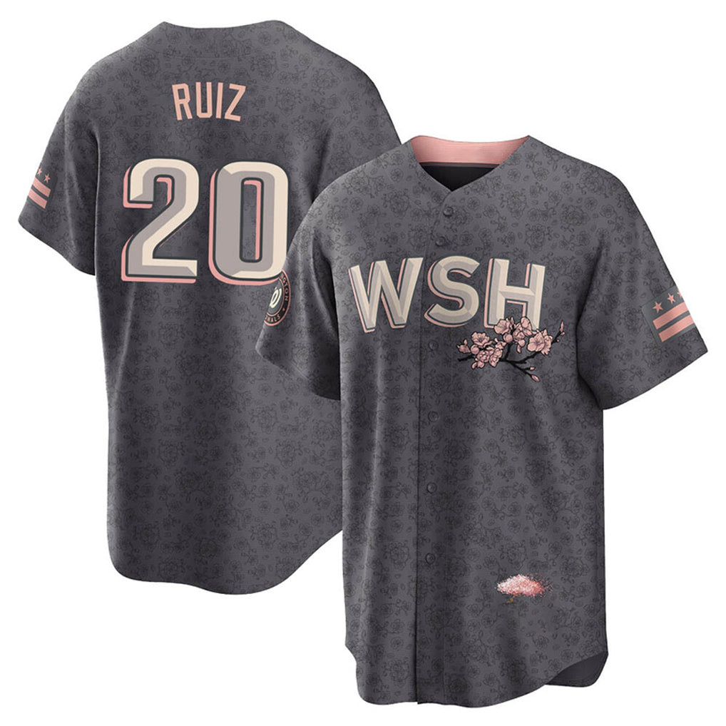 W.Nationals #20 Keibert Ruiz Player Gray City Connect Jdoa Stitched Jerseys