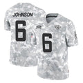 J.Jaguars #6 Antonio Johnson Player Arctic Camo Salute To Service Limited Game Jdoa Stitched Jerseys