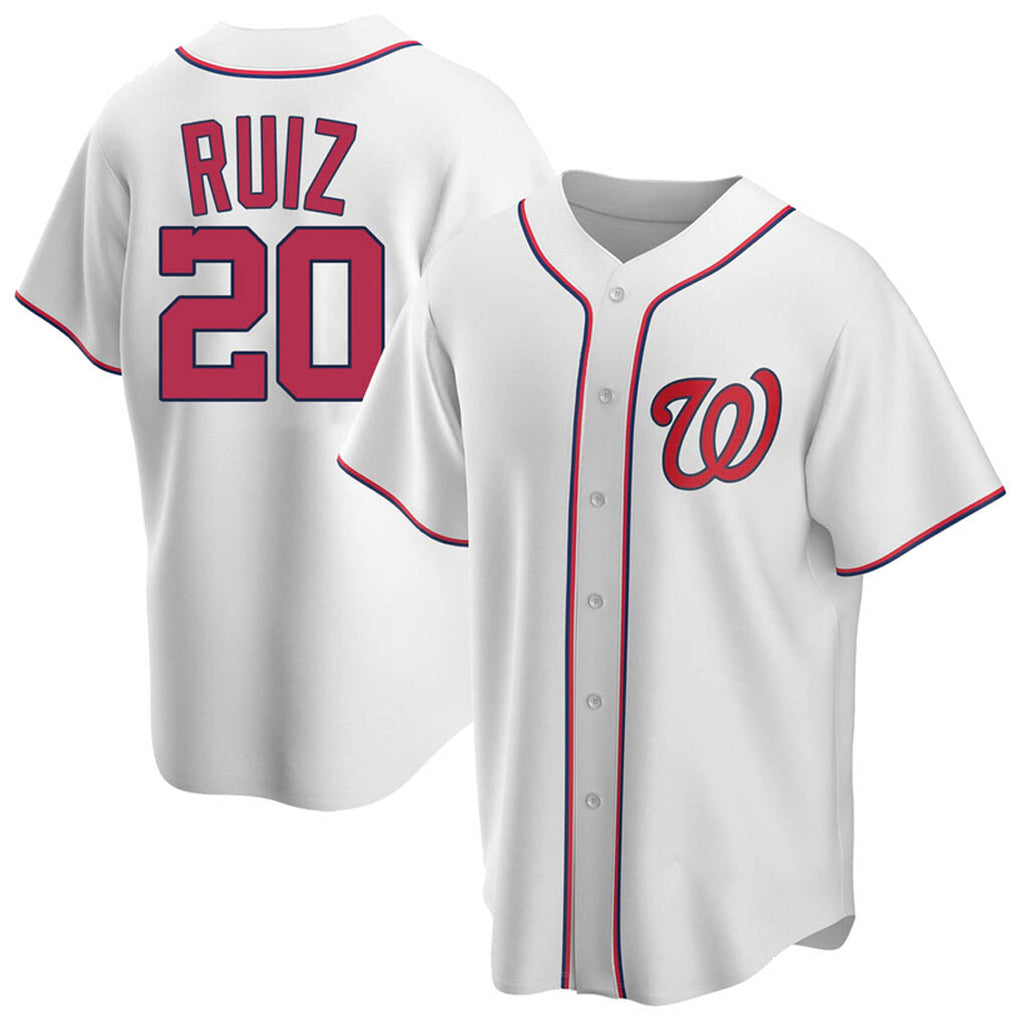 W.Nationals #20 Keibert Ruiz Player White Game Jdoa Stitched Jerseys