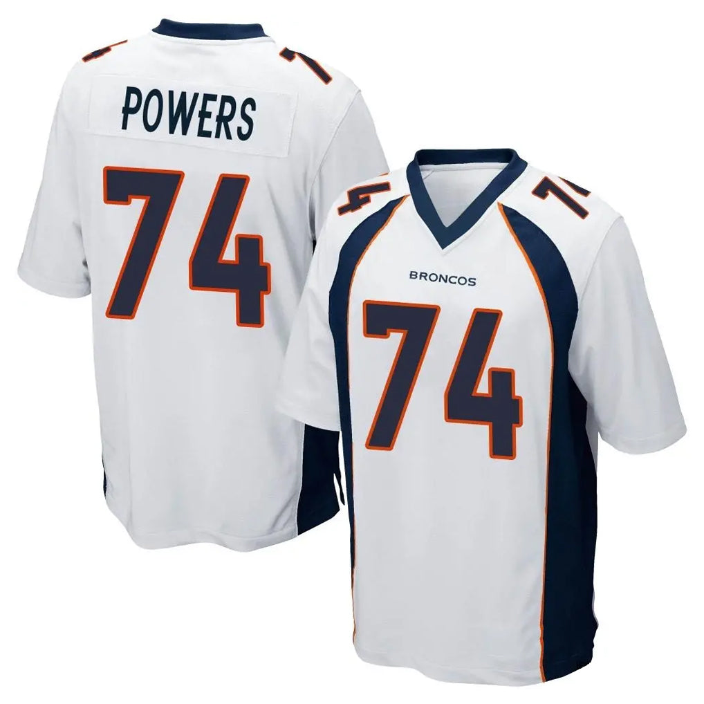 D.Broncos #74 Ben Powers Player White Game Jdoa Stitched Jerseys