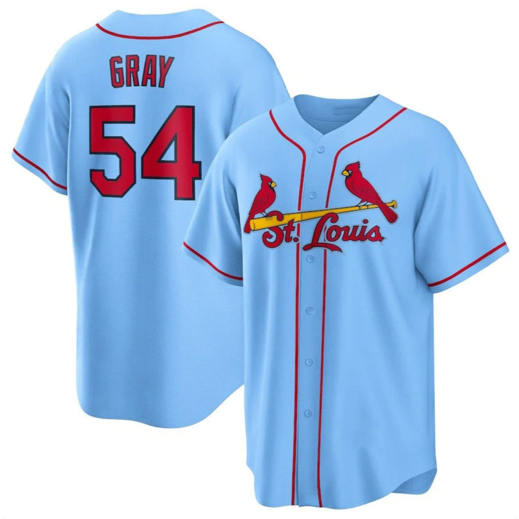 St. Louis Cardinals #54 Sonny Gray Player Light Blue Home Game Jdoa Stitched Jerseys