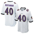 B.Ravens #40 Teddye Buchanan Player White Home Game Jdoa Stitched Jerseys