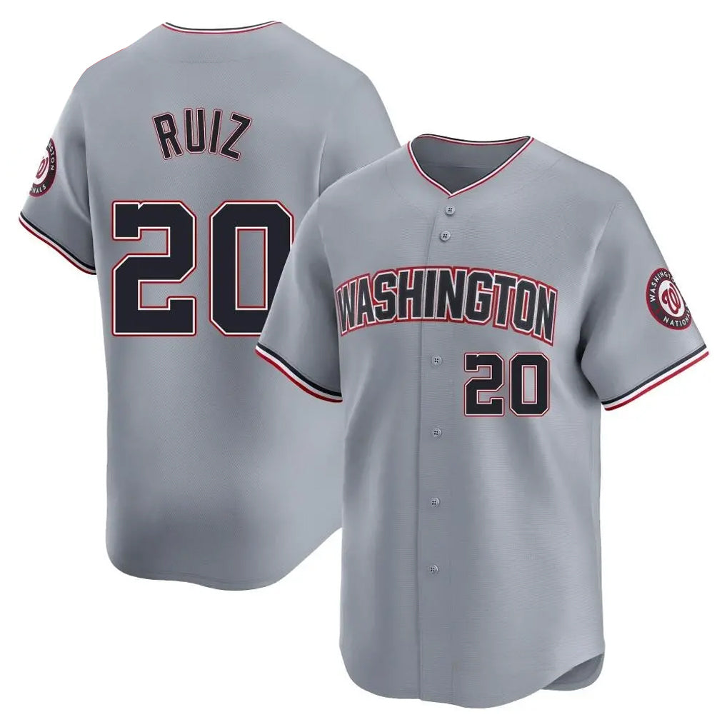 W.Nationals #20 Keibert Ruiz Player Gray City Connect Elite Alternate Jdoa Stitched Jerseys