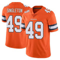 D.Broncos #49 Alex Singleton Player Orange Vapor Untouchable Limited Home Game Jdoa Stitched Jerseys
