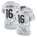 C.Bengals #16 Joe Flacco Player Arctic Camo Salute to Service Limited Jdoa Stitched Jerseys