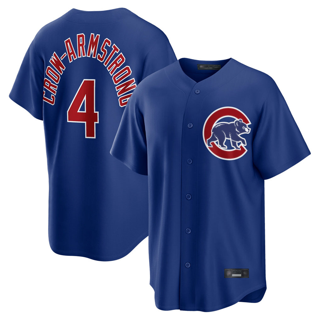C.Cubs #4 Pete Crow-Armstrong Player Royal Home Game Jdoa Stitched Jerseys