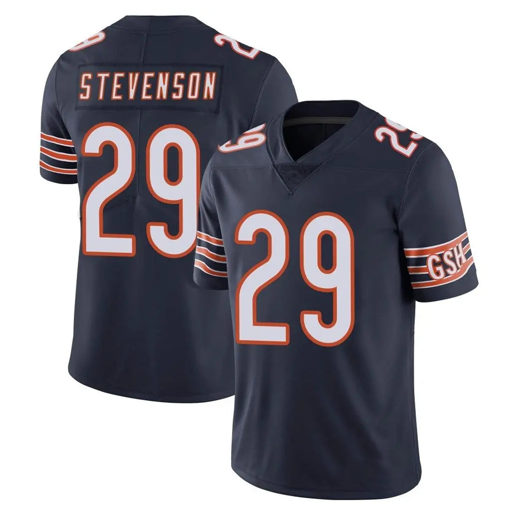 C.Bears #29 Tyrique Stevenson Player Navy Vapor Untouchable Limited Home Game Jdoa Stitched Jerseys
