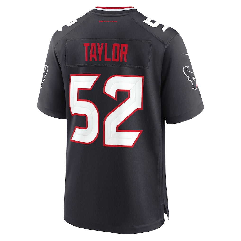 Jdoa H.Texans #52 Darrell Taylor Navy Team Game Jersey