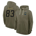 LA.Chargers #83 David Njoku Player Olive Salute to Service Pullover Hoodies Limited Stitched Jerseys