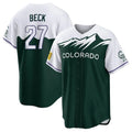 C.Rockies #27 Jordan Beck Player Green City Connect Home Game Jdoa Stitched Jerseys