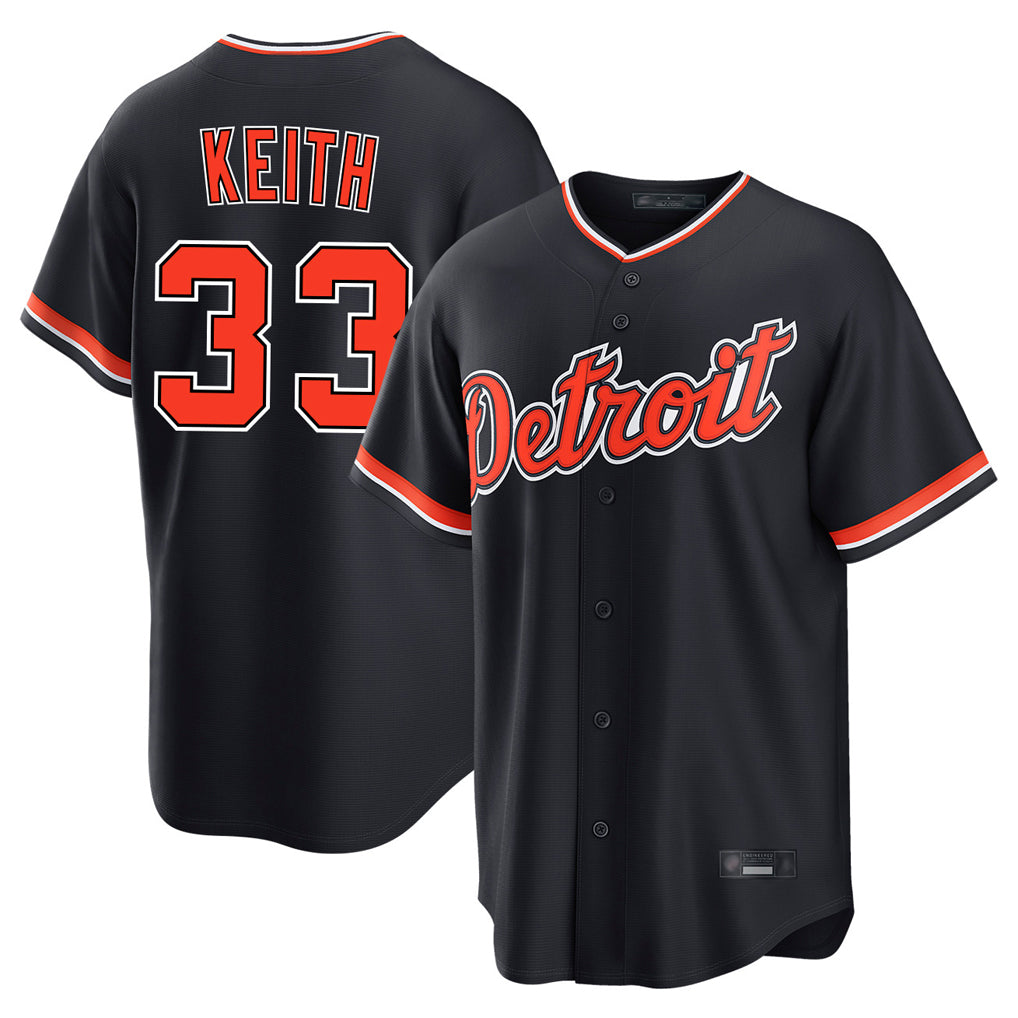 D.Tigers #33 Colt Keith Player Navy Home Game Jdoa Stitched Jerseys