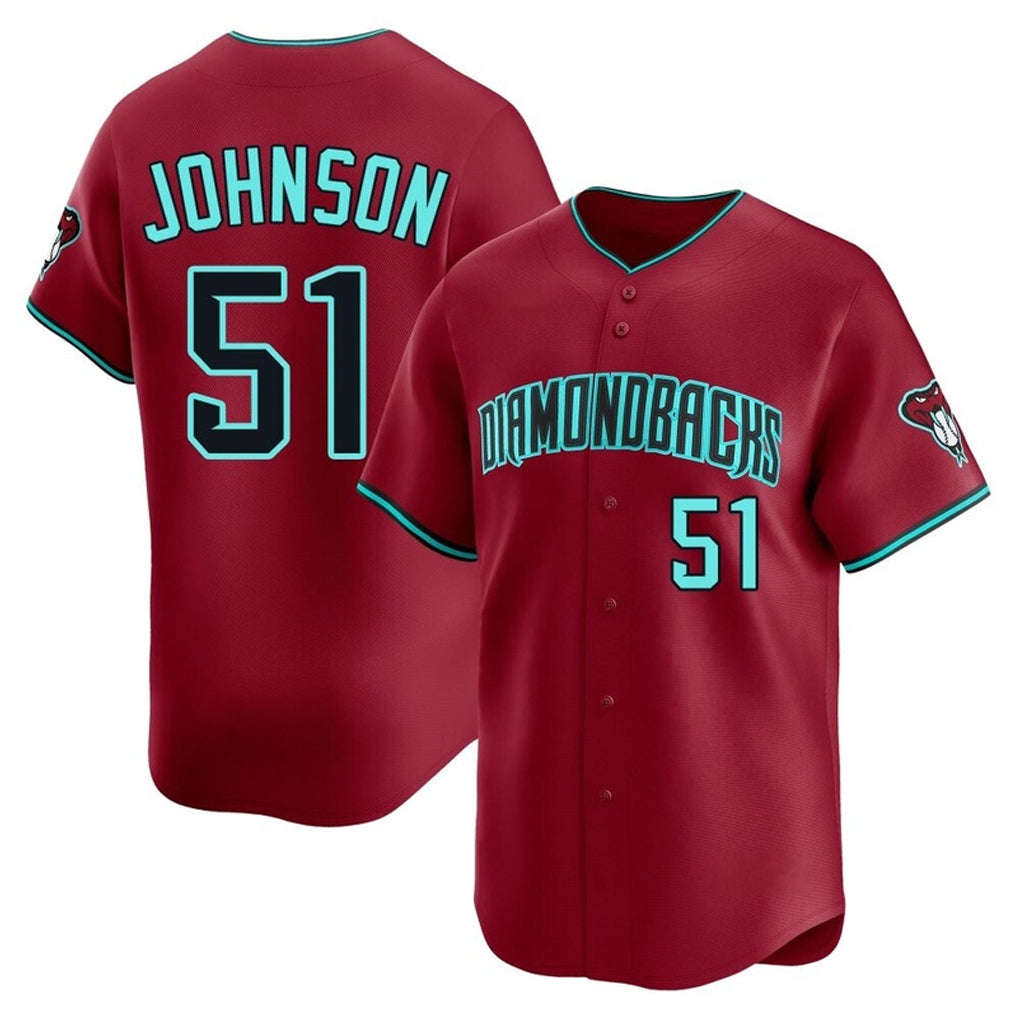 A.Diamondbacks #51 Randy Johnson Player Red Limited Home Game Jdoa Stitched Jerseys