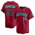 A.Diamondbacks #51 Randy Johnson Player Red Limited Home Game Jdoa Stitched Jerseys