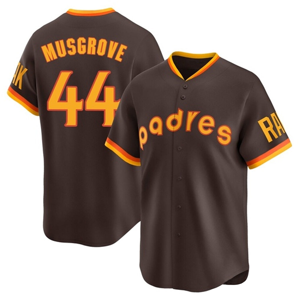 S.Diego Padres #44 Joe Musgrove Player Brown Home Cooperstown Collection Replica Game Jdoa Stitched Jerseys