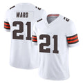 C.Browns #21 Denzel Ward Player White Vapor F.U.S.E. Limited Home Game Jdoa Stitched Jerseys