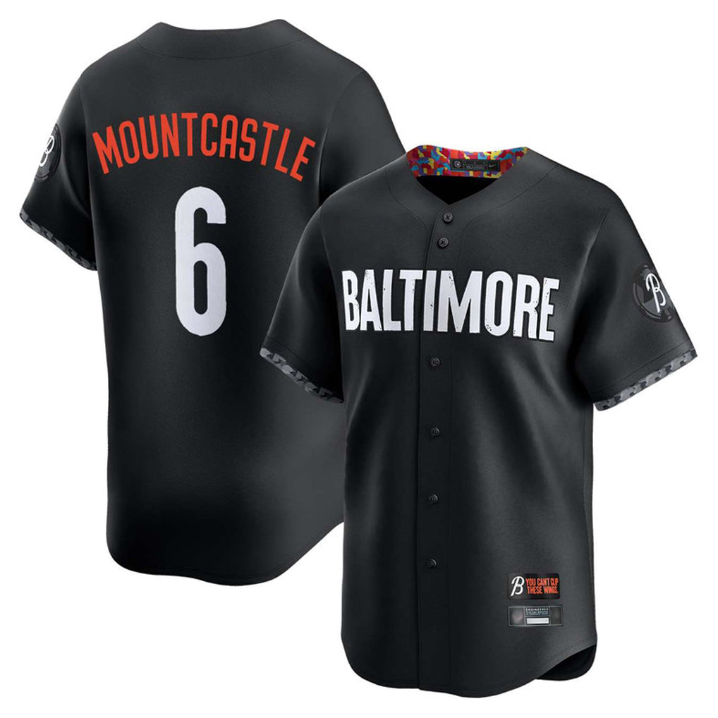 B.Orioles #6 Ryan Mountcastle Player Black City Connect Limited Home Game Jdoa Stitched Jerseys