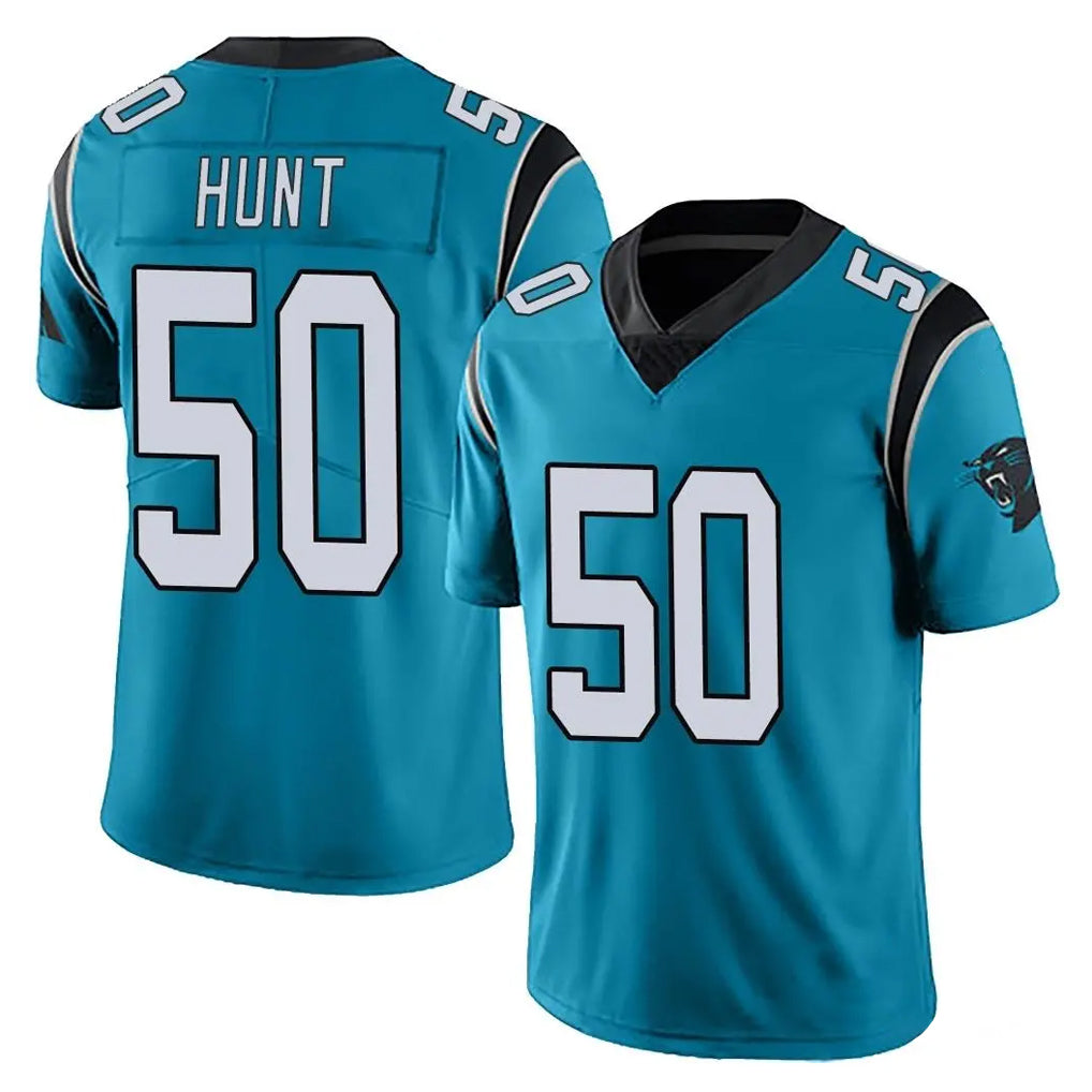 C.Panthers #50 Robert Hunt Player Blue Vapor Untouchable Limited Game Jdoa Stitched Jerseys