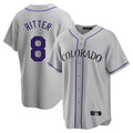 C.Rockies #8 Ryan Ritter Player Gray Game Home Jdoa Stitched Jerseys