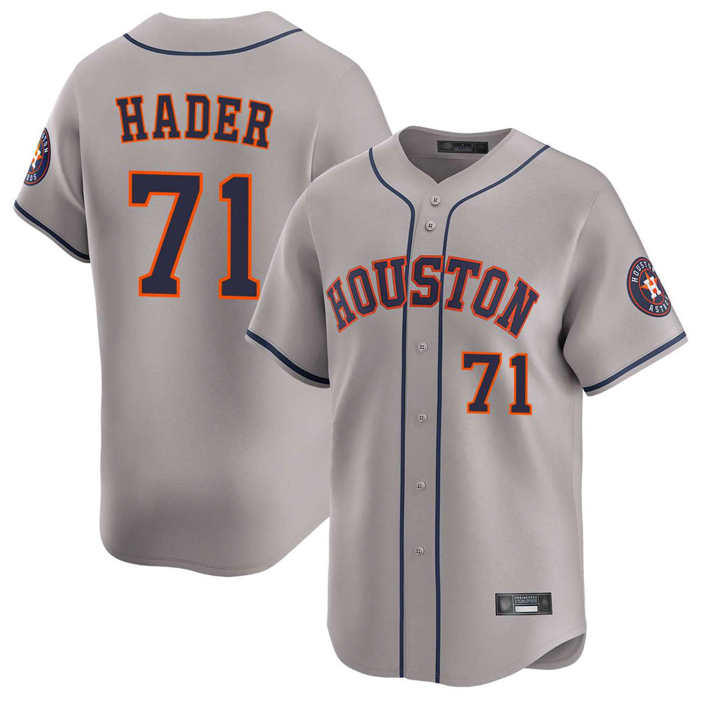 H.Astros #71 Josh Hader Player Gray Home Limited Jdoa Stitched Jerseys