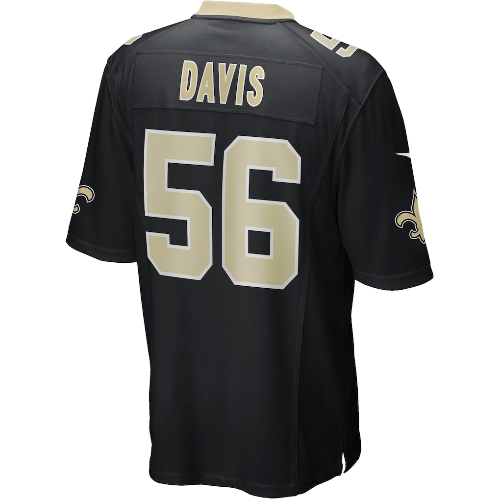 Jdoa NO.Saints #56 Demario Davis Black Game Jersey
