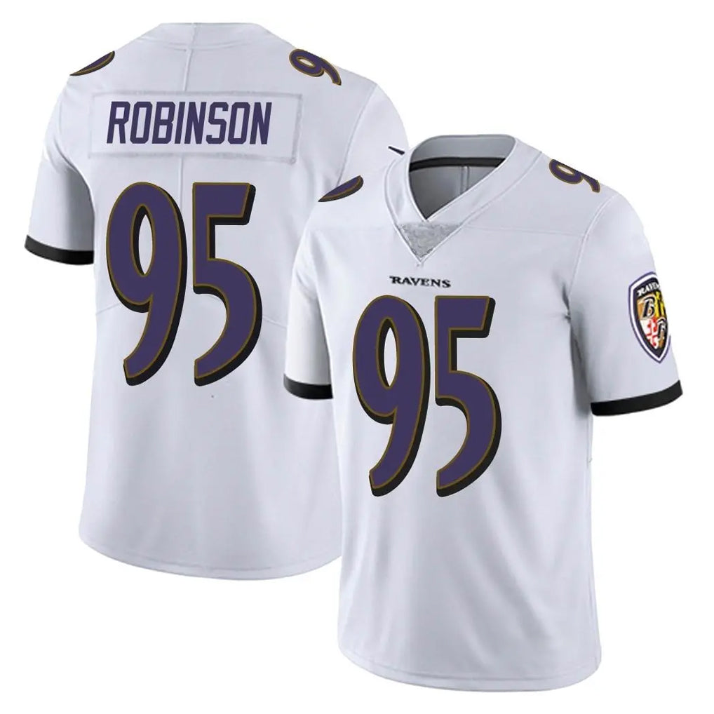 B.Ravens #95 Tavius Robinson Player White Vapor F.U.S.E. Limited Jdoa Stitched Jerseys