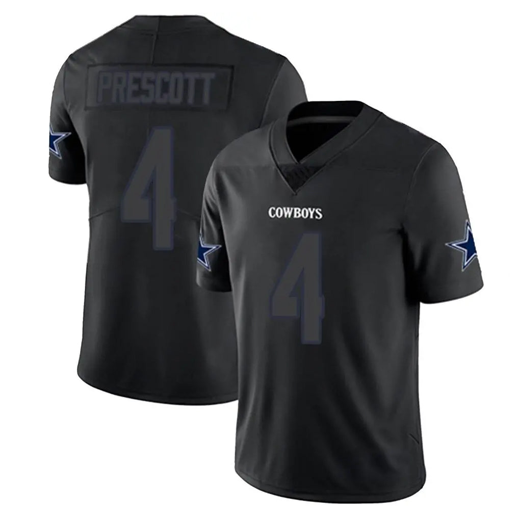 D.Cowboys #4 Dak Prescott Player Black Impact Limited Home Game Jdoa Stitched Jerseys